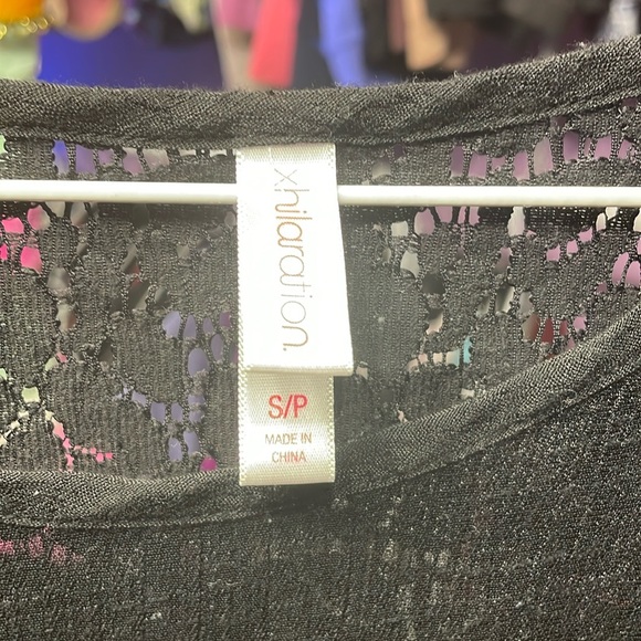 xhilitration black top mesh lace looks fancy sheer see threw - Picture 4 of 5